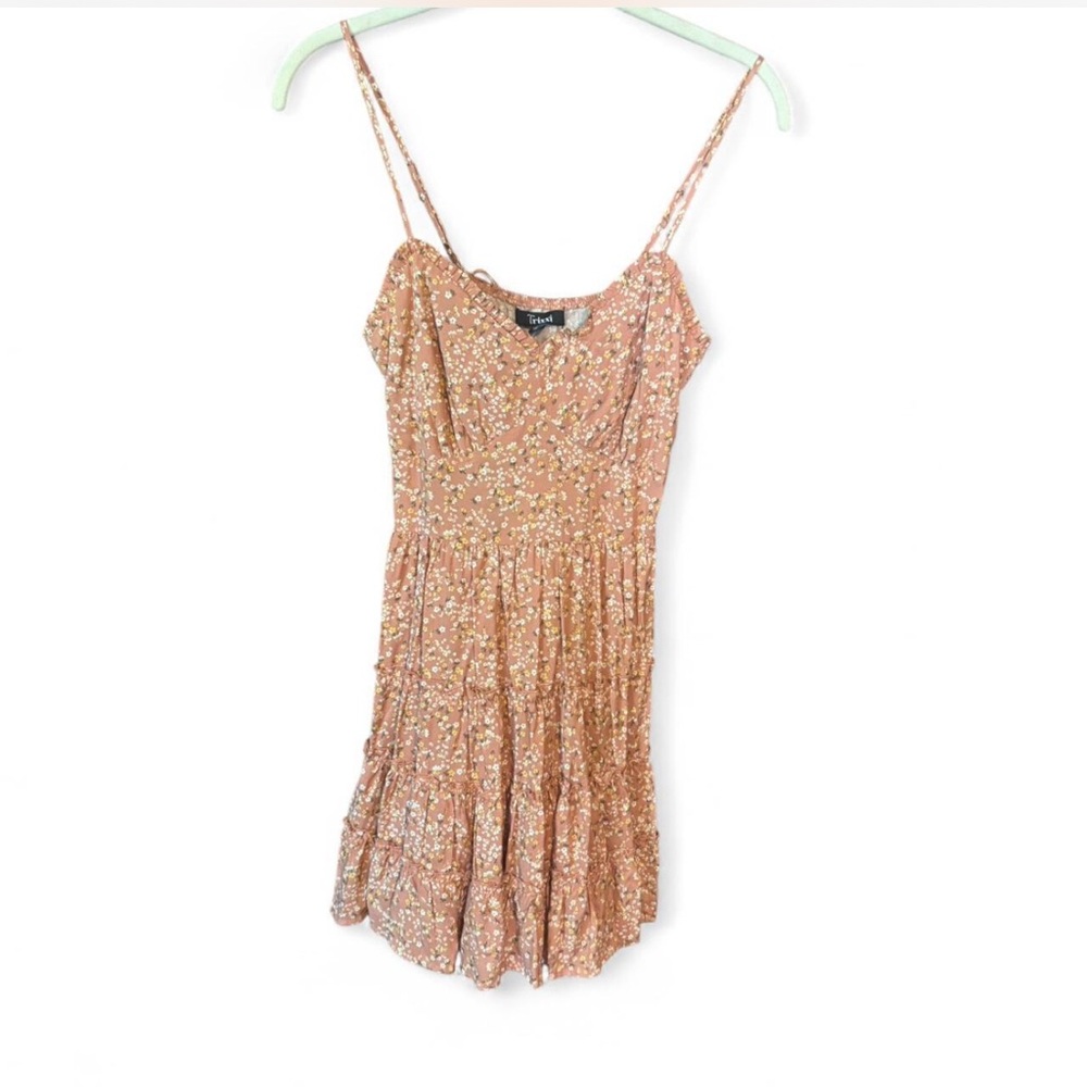 Trixxi Terracotta Floral Dress